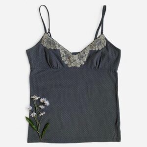 Gray American Eagle polka dot cami